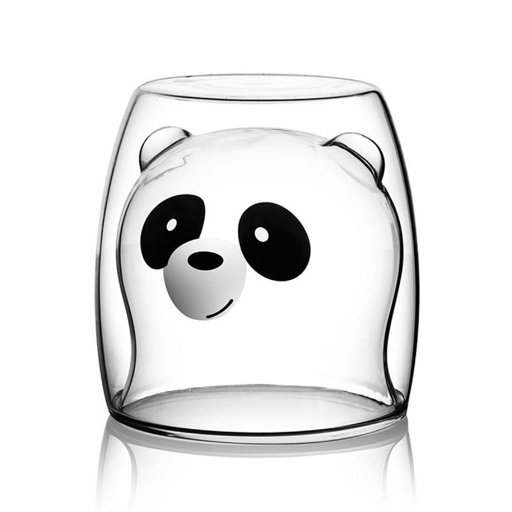 Double Glass Cup Panda Design