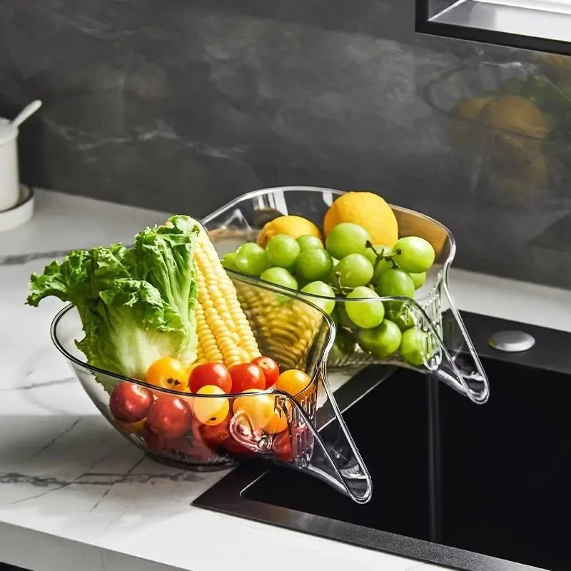 Multifunctional Vegetable & Fruit Washing Basket Bowl