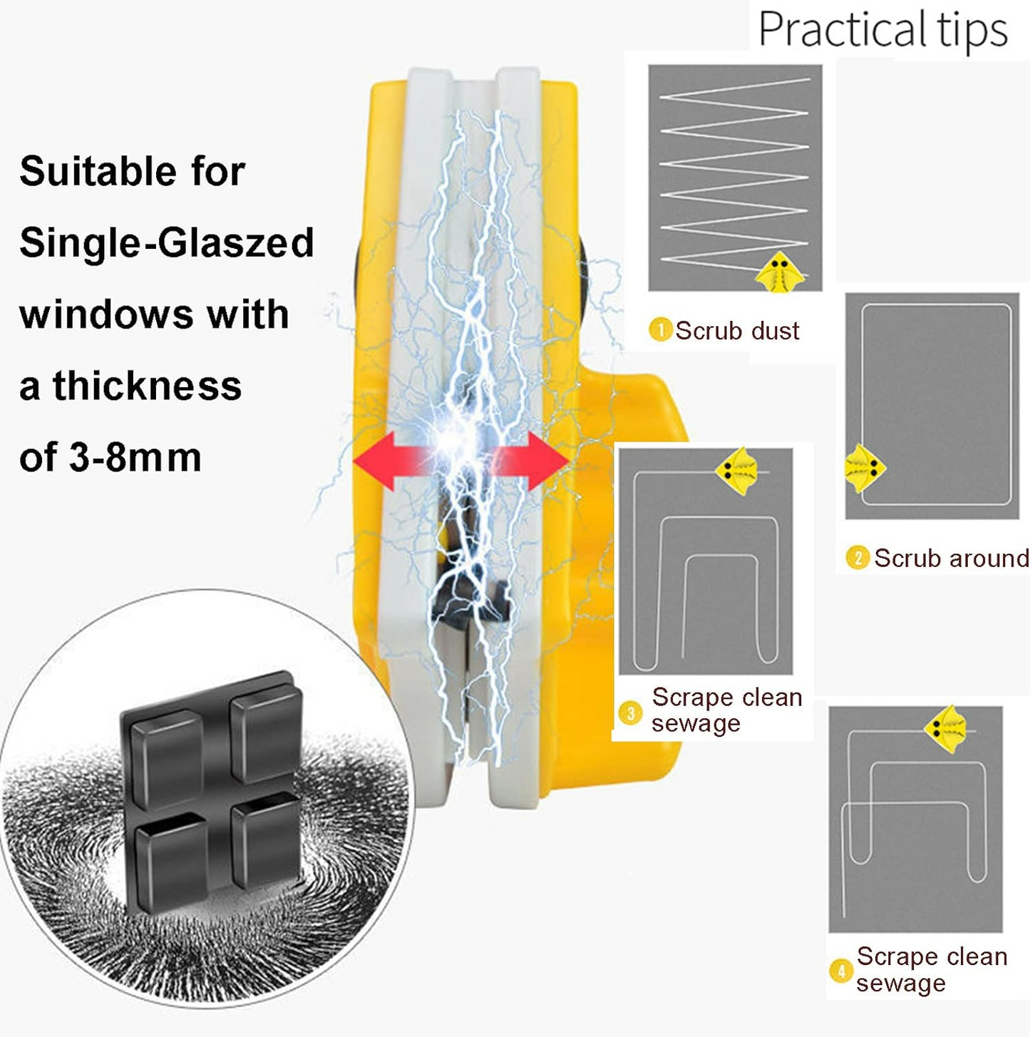 Double Sided Window Glass Cleaner