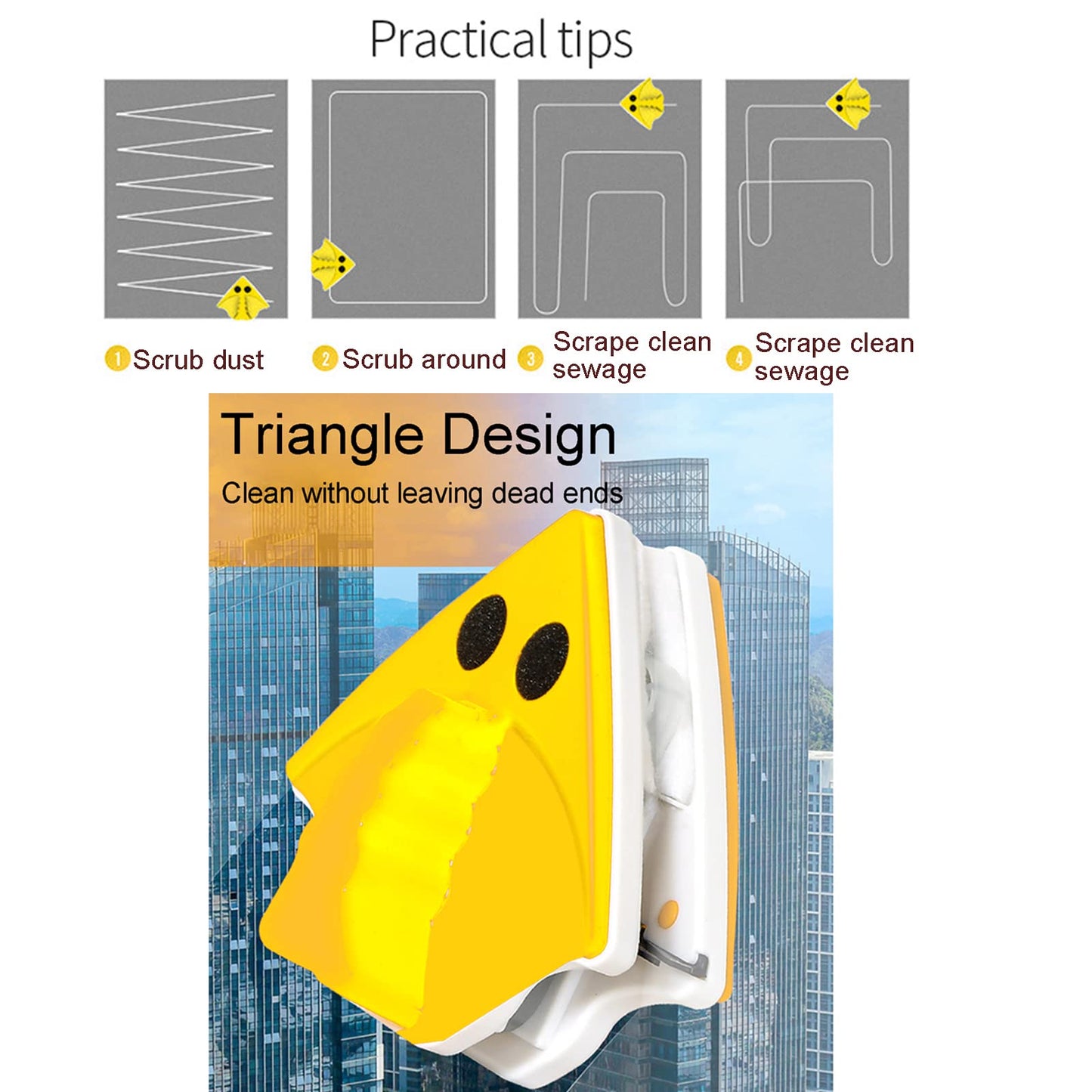 Double Sided Window Glass Cleaner